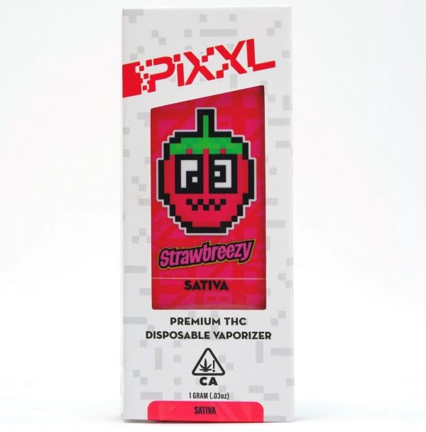 PIXXL PREMIUM THC DISPOSABLE FULL GRAM – STRAWBREEZY